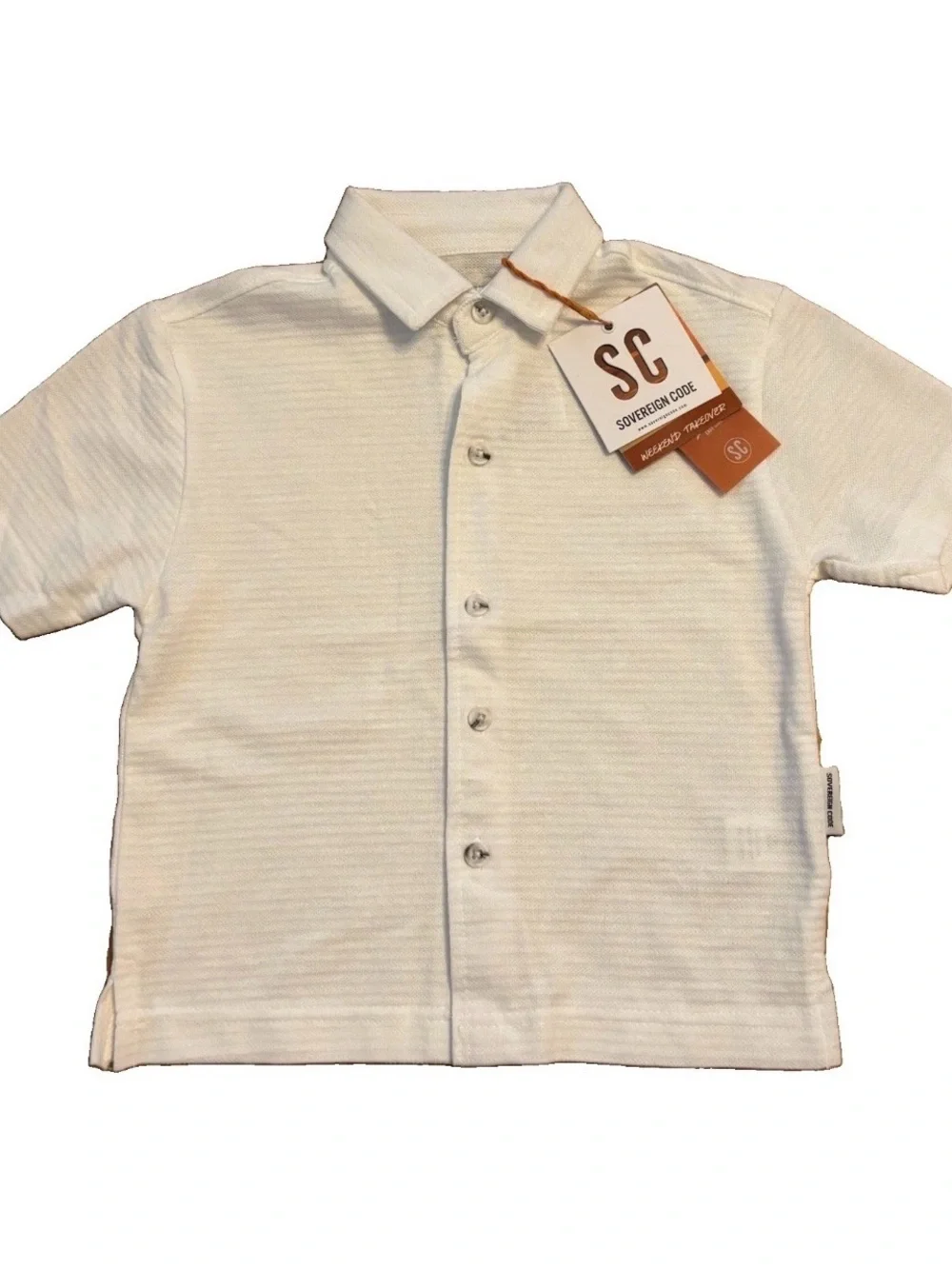 2-Piece Boys Sovereign Code Button Down Polo Shirt & Levi’s Joggers - 2T
